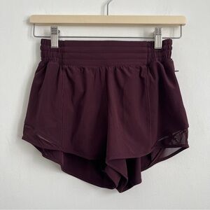 Lululemon Hotty Hot High-Rise Lined Athletic Short 2.5" Goodnight Plum US 4